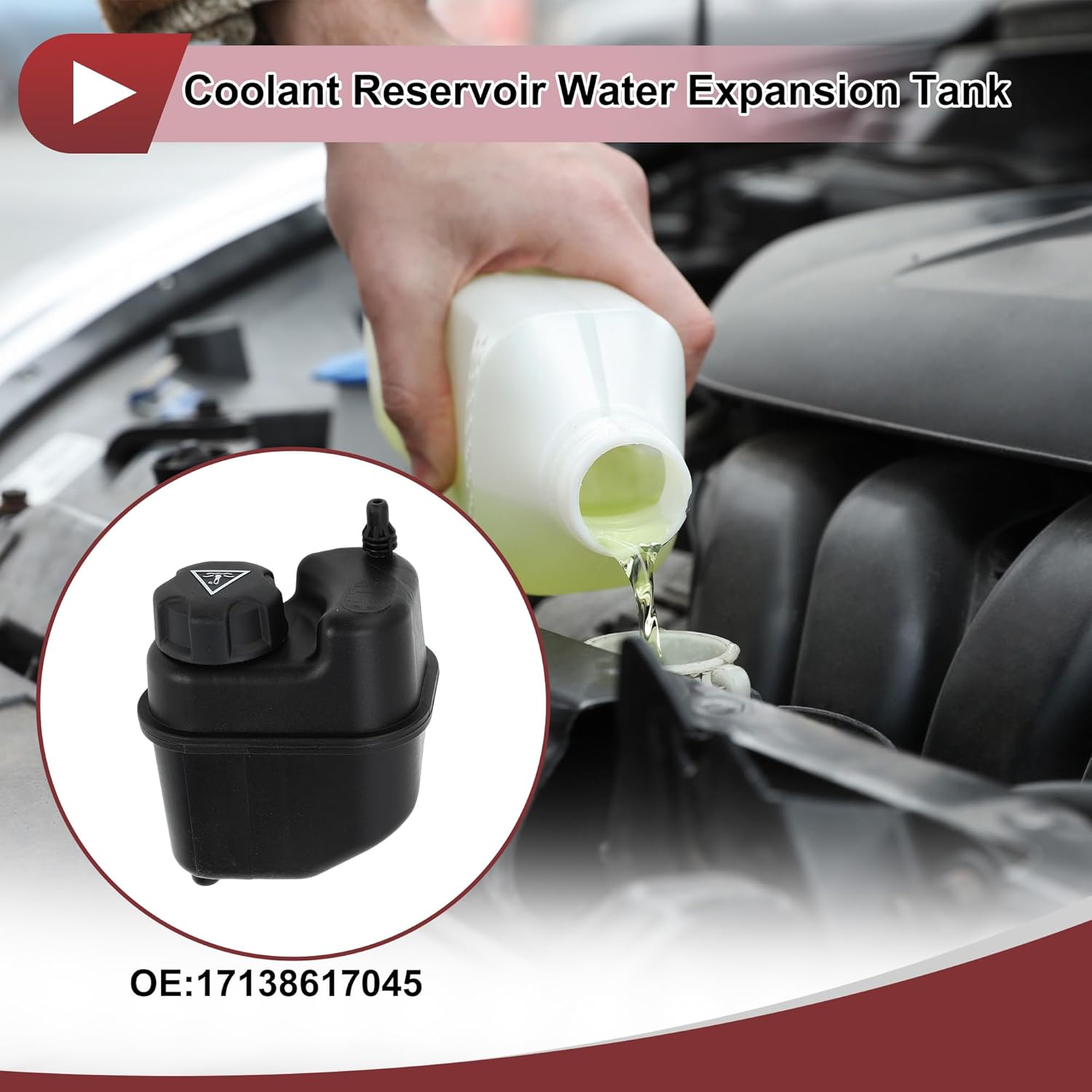 1 Set Engine Coolant Reservoir Water Expansion Tank for BMW 340i 340i GT XDrive 440i 440i Coolant Radiator Reservoir Bottle with Cap No.17138617045