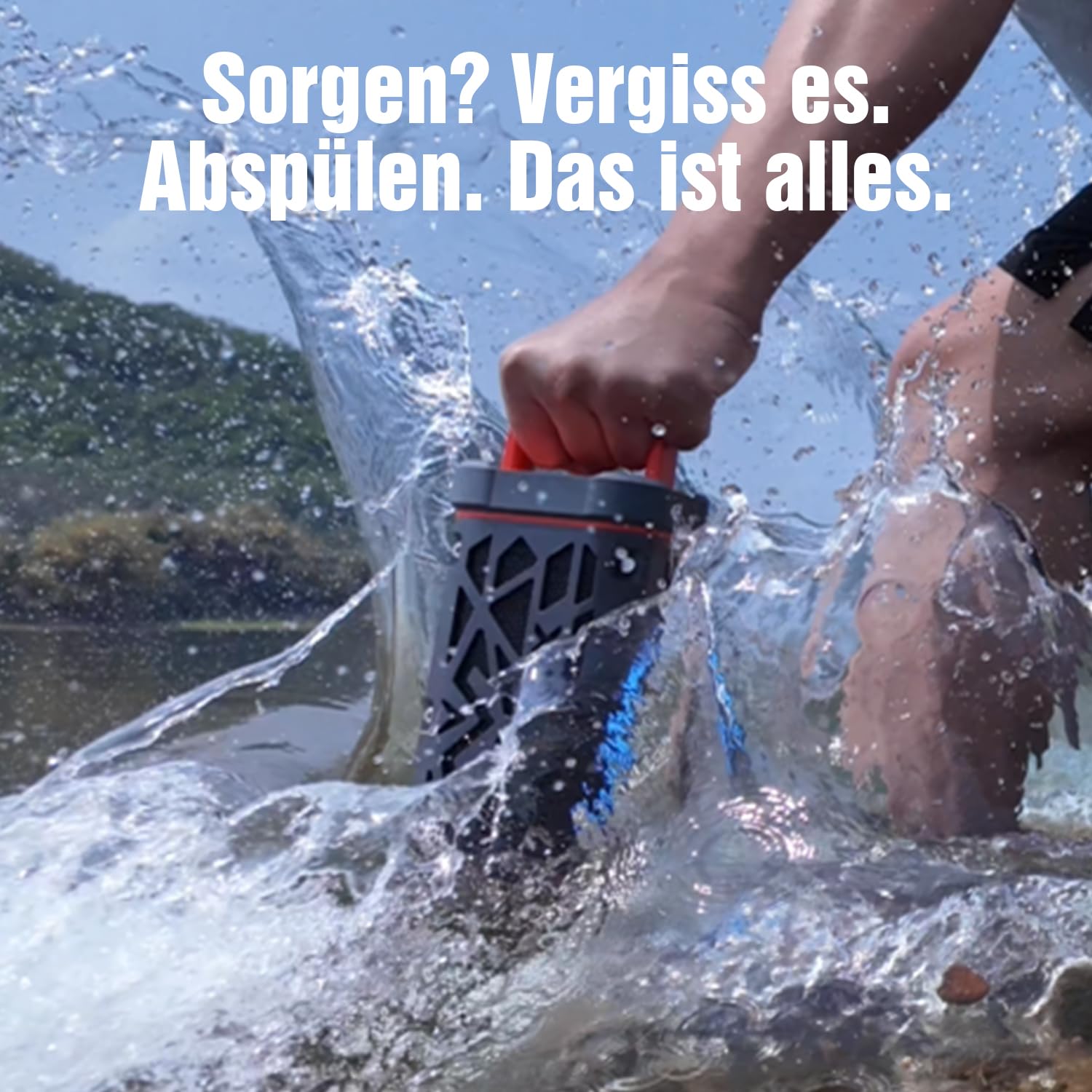 TRAVOR Aluminium Bluetooth Lautsprecher mit Magnet für Reise & Camping | TWS & Bass Boost für Camp, Garten BBQ & Outdoor-Momente, IP68 für Regen, Staub & Schmutz, 25 Std. Akku für Reise & Wasser