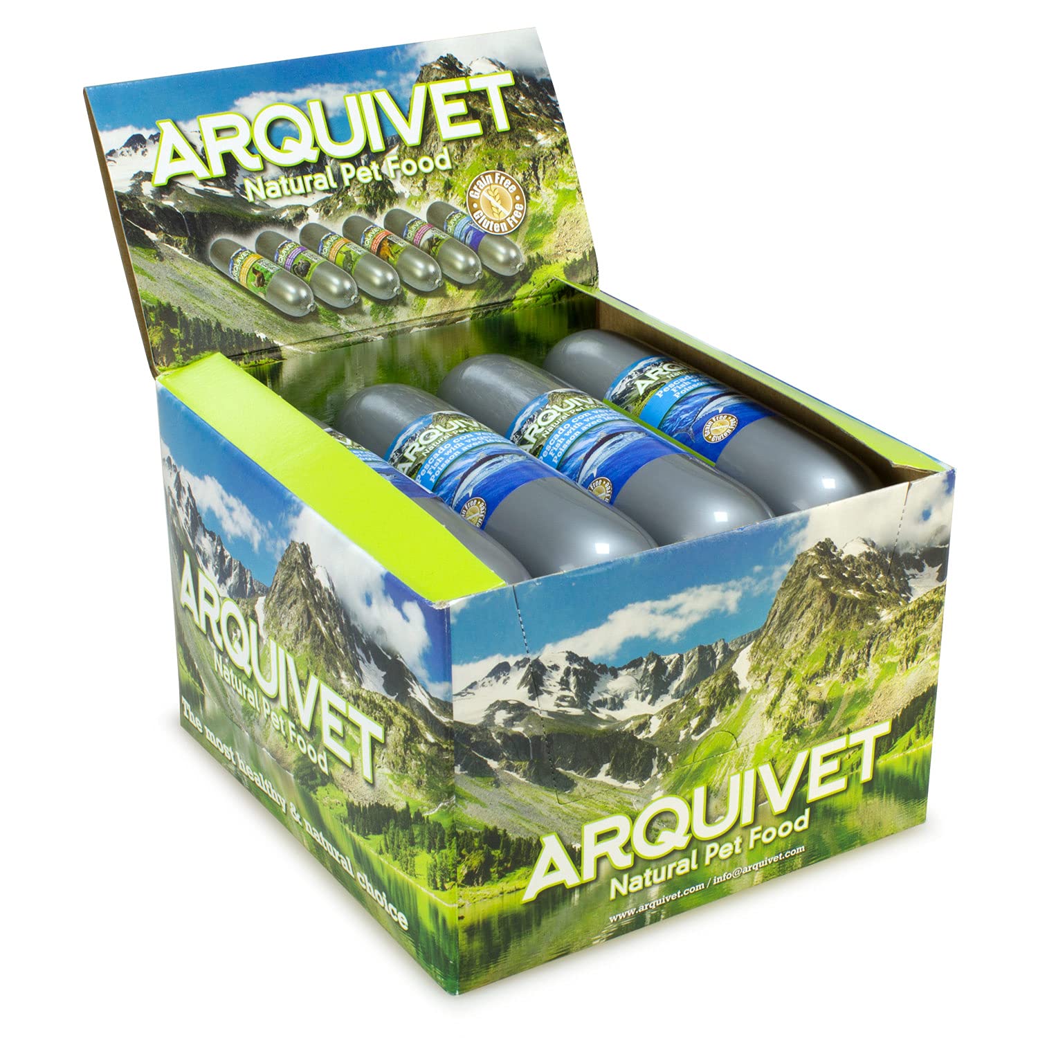 Arquivet Natural Wet Food Fisch mit Gemüse, 500 g, Wurst für Fisch und Gemüse für Hunde, Nassfutter für Hunde, Hundefutter, hochwertige Inhaltsstoffe