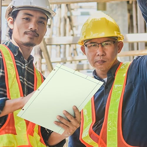 Miniatura 5 de Seajan Paquete de 5 bloc de computación de ingeniería, bloc de ingeniero, cuaderno de ingeniería, cuaderno de papel gráfico, 5 cuadrados por