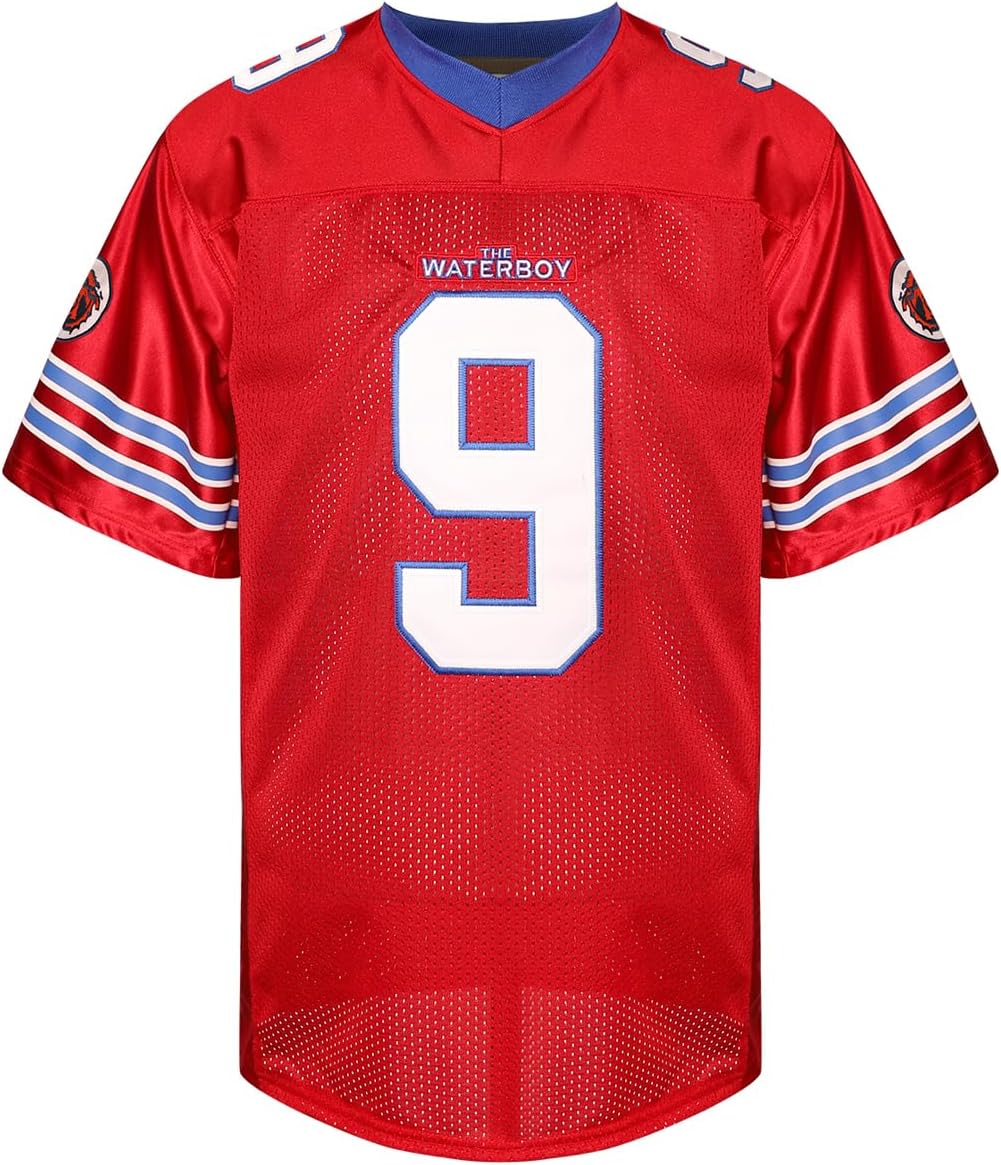 Bobby Boucher Football Jersey 9 The Waterboy Adam Sandler Mud Dogs Bourbon Bowl Movie Jersey White Black Blue Orange S-3XL - Image 2