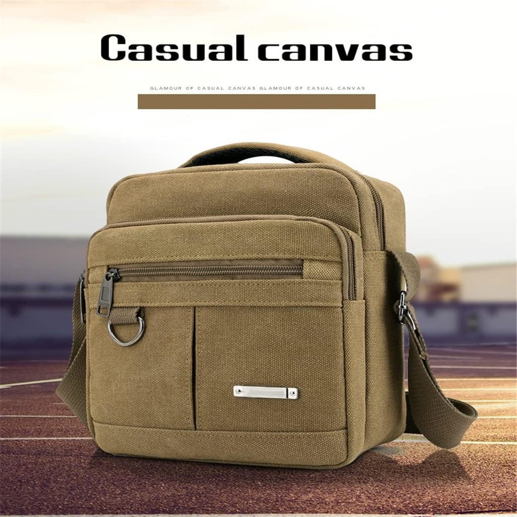 Casual Men's Canvas Shoulder Bag Messenger Bags Lightweight Small Travel Bag Cross Body Bag