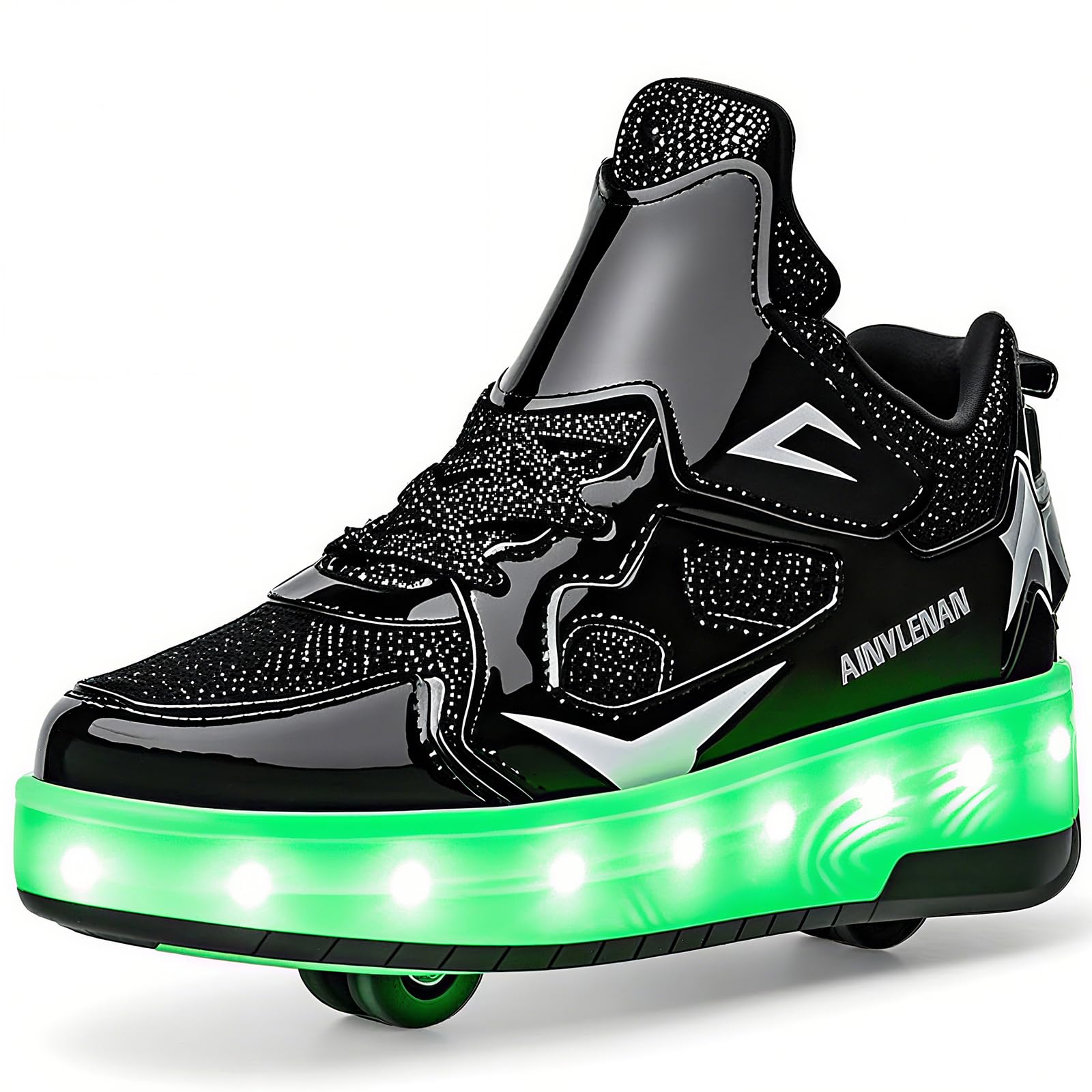 YllluKids LED Roller Skate Shoes with Single Wheel Light up Roller Shoes Gift for Girls Boys Children