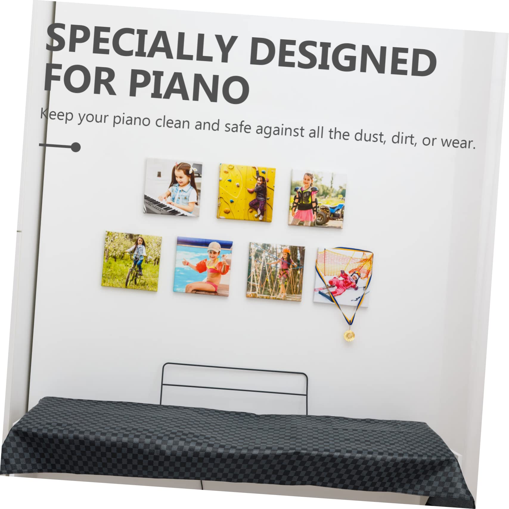 Milisten 1 PC PU Digital Piano Cover Key Electronic Keyboard Protector Lightweight Piano Accessory with Zipper Design for Dust Protection and