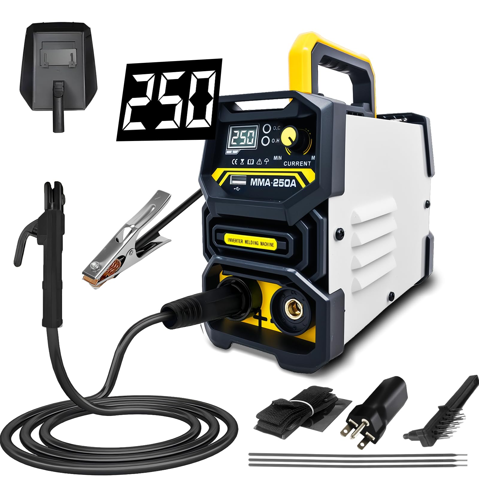 100V　アーク溶接機 溶接機 100v 半自動 アーク インバーター 小型 軽量 ノンガス