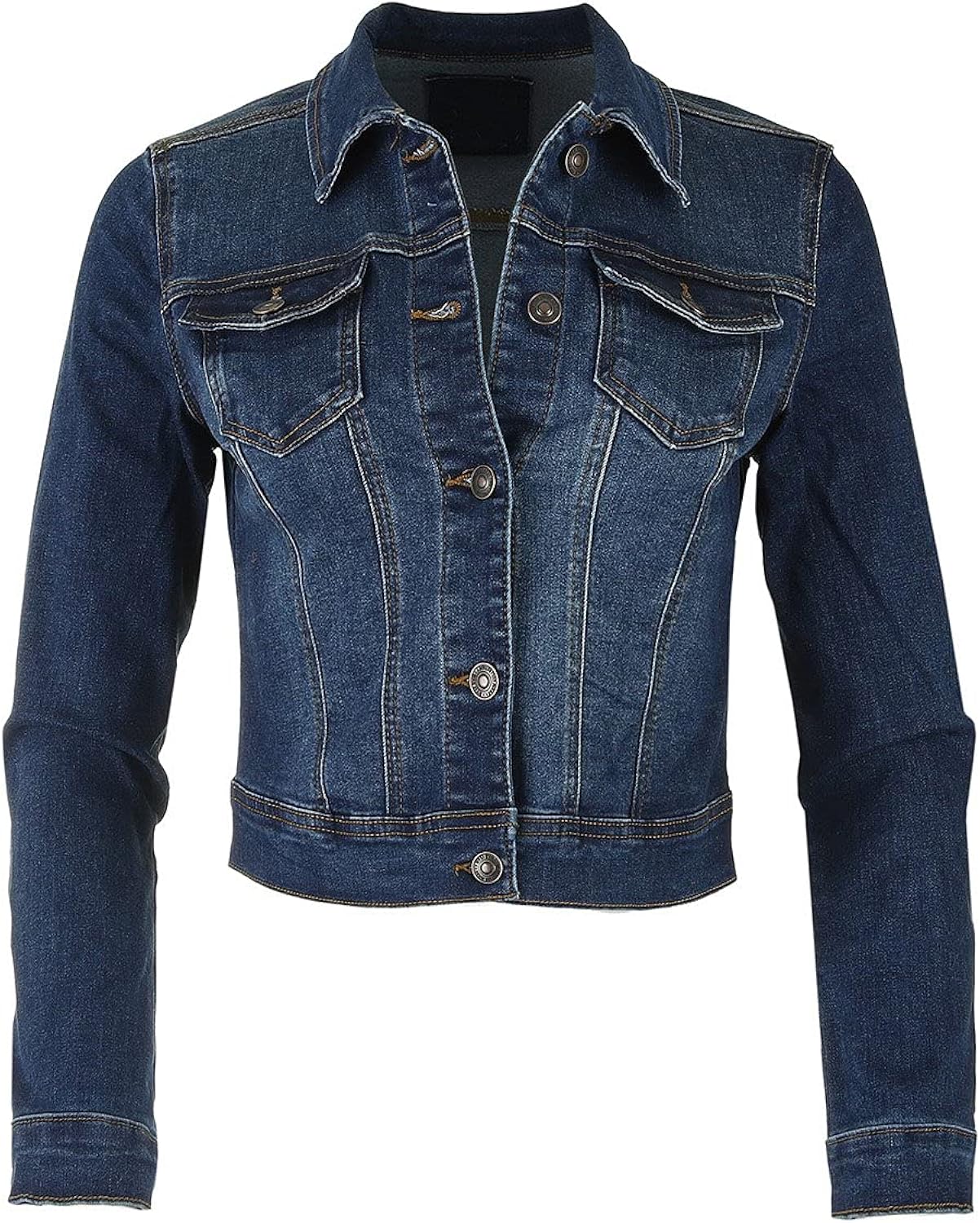 stone cropped denim jacket
