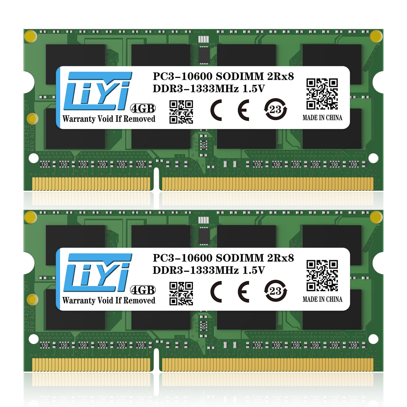 LIYI DDR3 8GB KIT DRAM Modules (2x4GB) 1333MHz PC3-10600 PC3-10600S CL9 SODIMM 204 Pin 1.5V Dual Rank 2Rx8 Non ECC Unbuffered Laptop Notebook Computer SO-DIMM Memory DDR3 RAM Module Upgrade