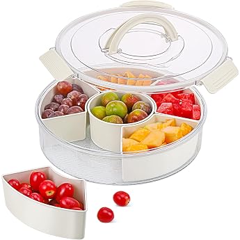 Hejo Round Snack Box with Compartments Snack Box with Compartments Snack
