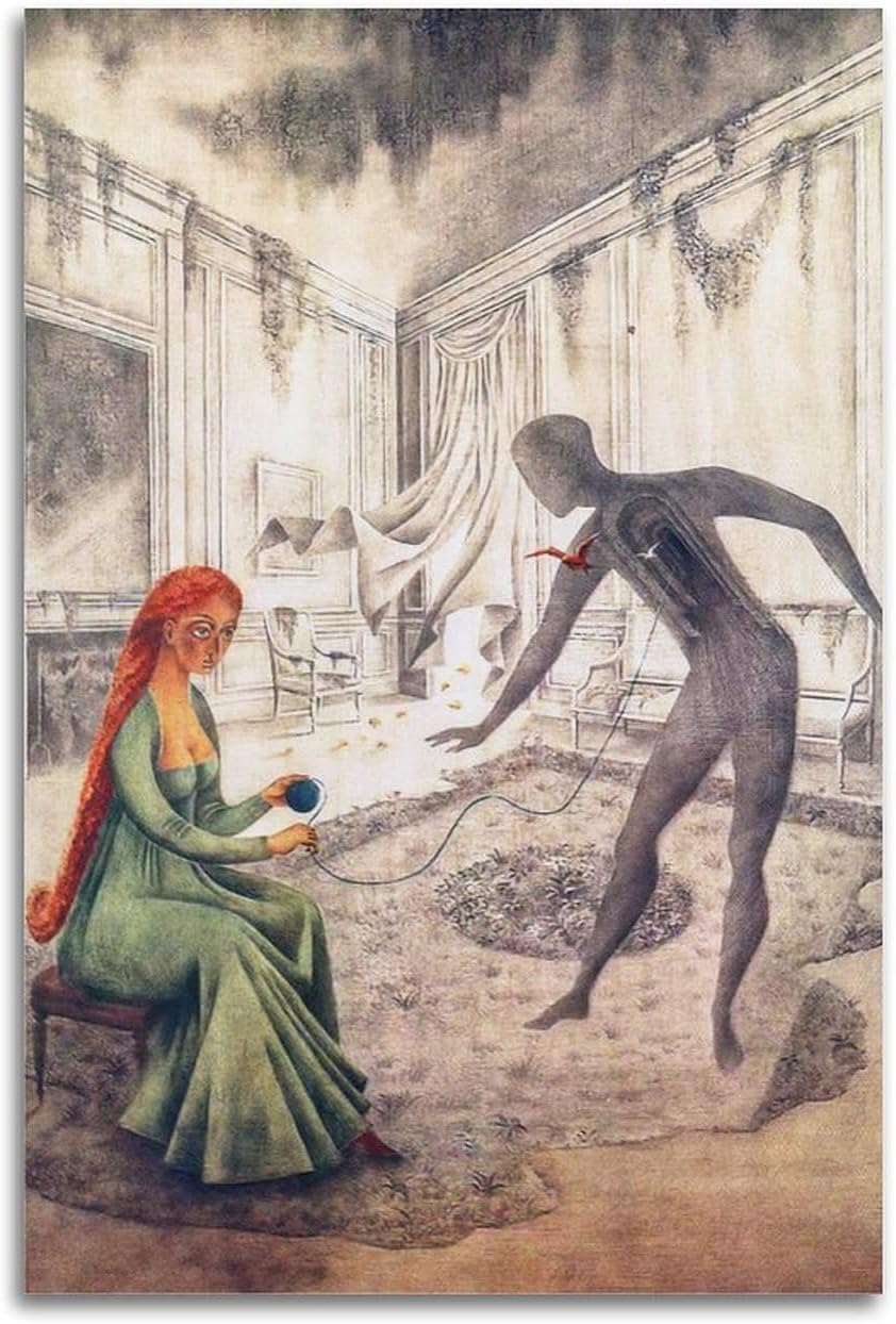 Rikin Liuff Dead Leaves by Remedios Varo Canvas Poster Wall Art 40x60cm Frameless