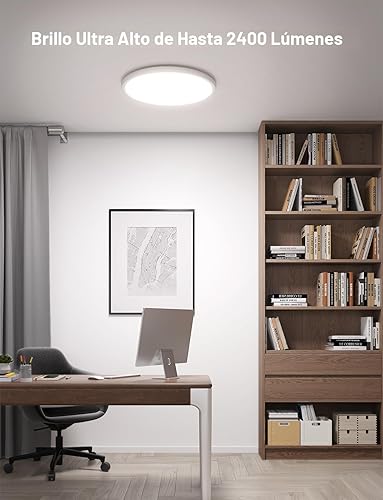 Miniatura 8 de Govee RGBIC - Lámpara de techo inteligente, lámpara de techo LED RGBIC, lámpara de montaje empotrado de 2400 lúmenes, colores de bricolaje, funciona