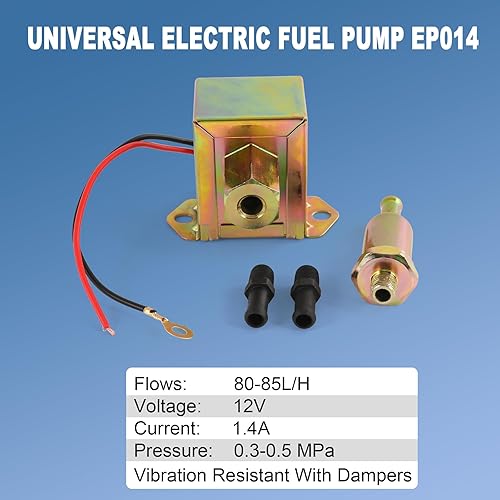 Miniatura 2 de bomba de combustible eléctrica universal de 12V EP014 para el metal sólido diesel o Petro 4-6 PSI EP-014