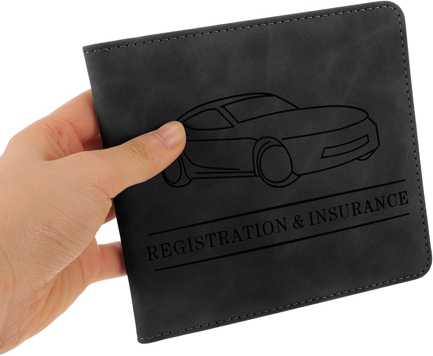 Pu Leather Driver's License Holder with Protected Pockets and Convenient to Carry Design, Card Organizer for Daily Use, Black Car Accessories Interior for Men and Women