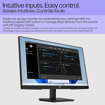 HP V24i G5 FHD Monitor, AMD FreeSync Technology, HDCP Support for HDMI (V24i G5, Black)