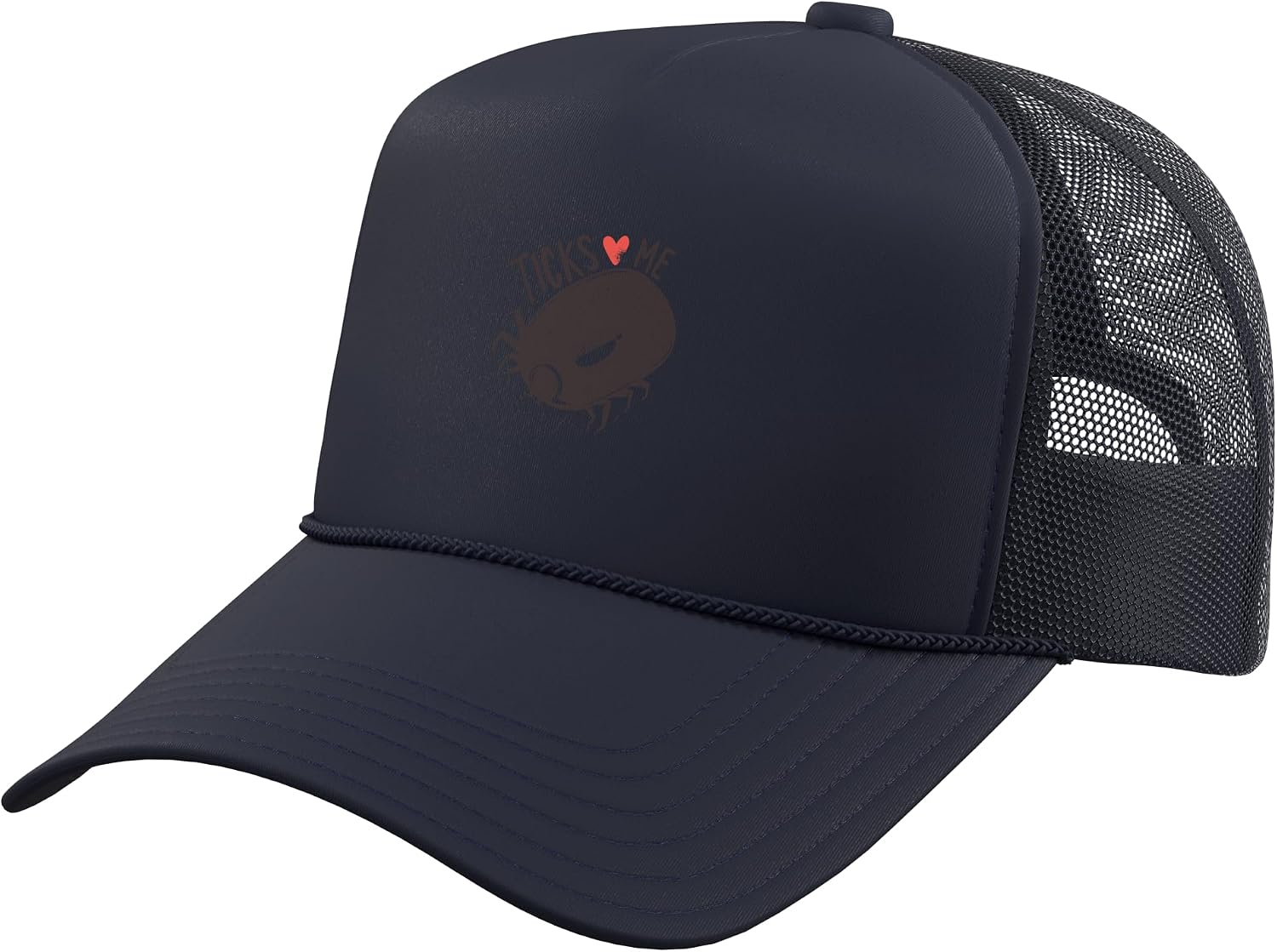 Ticks Love Me Camping Tick Magnet Insect Entomologist Trucker Hat with Adjustable Mesh Back