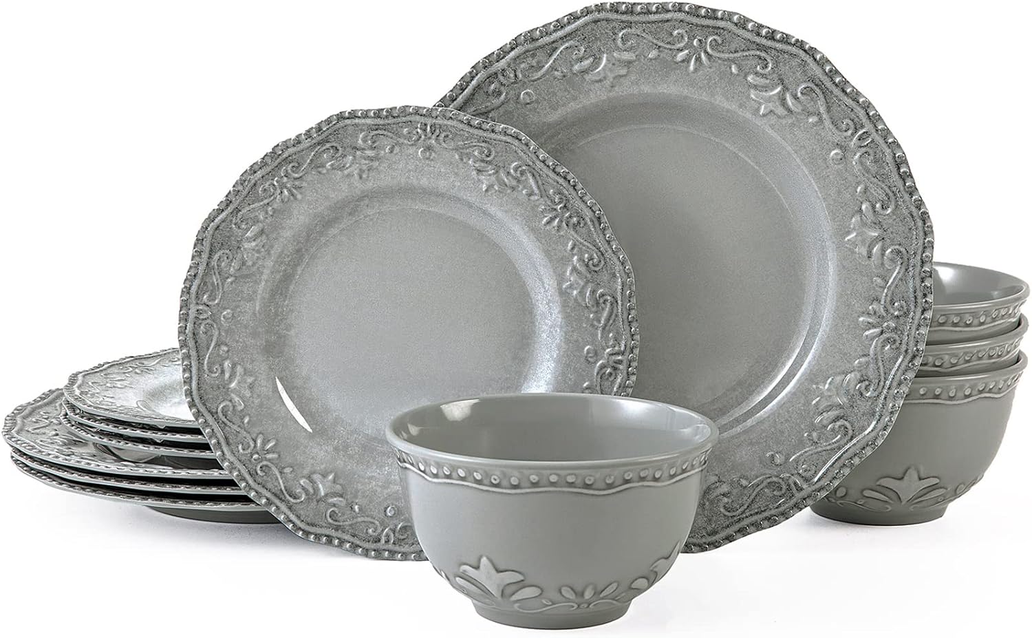 TP 12-Piece Melamine Dinnerware Set