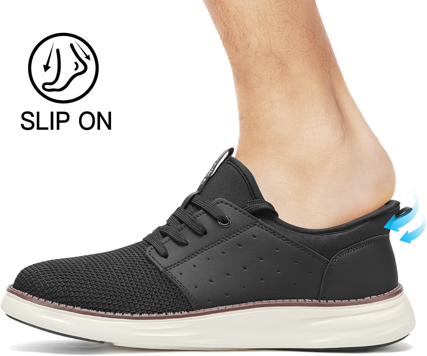 SVNKE Men's Slip On Casual Fashion Shoes Easy in Dress Sneakers Comfortable Lightweight Walking Shoe