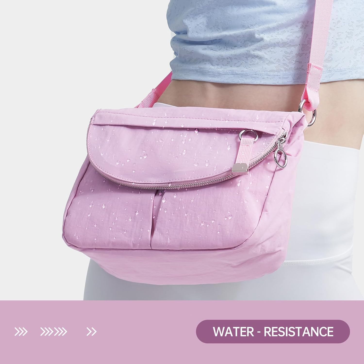 Crossbody Bag for Women, All Night Festival Bag Adjustable Strap Purse Nylon Handbags for Travel Work Casual Outdoor - Image 3