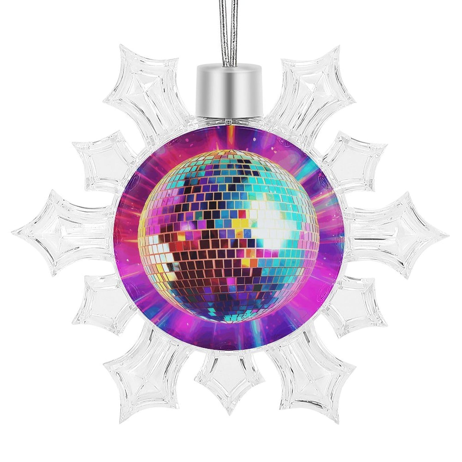 Space Disco Ball Snowflake Ornaments Cute Snowflake Pendant Exquisite Christmas Tree Ornaments for Christmas Weddings New Year Birthday Holiday Celebration