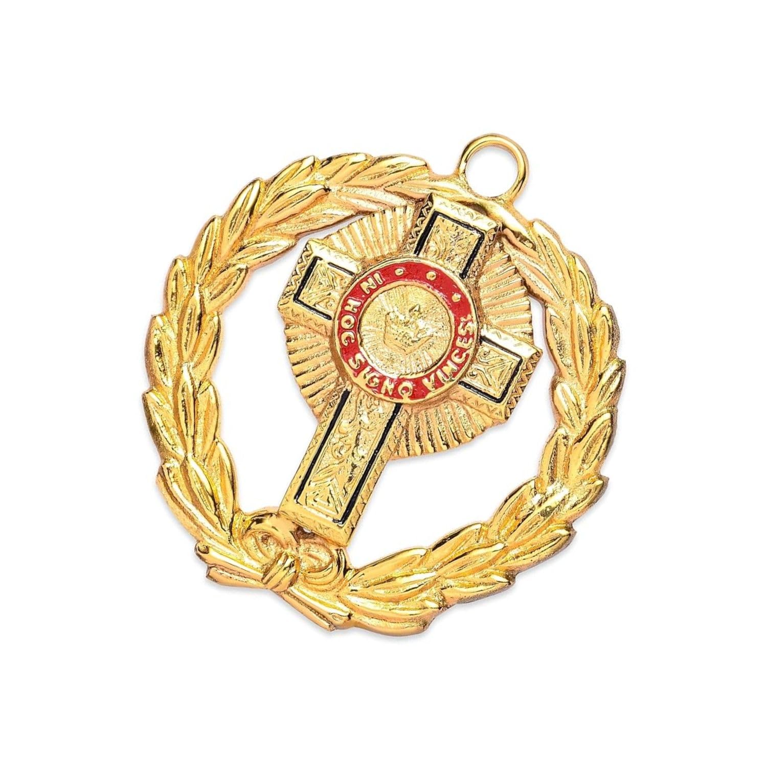 BRICKS MASONS Past Grand Commander Knights Templar Officer Collar Jewel - Gold Metal