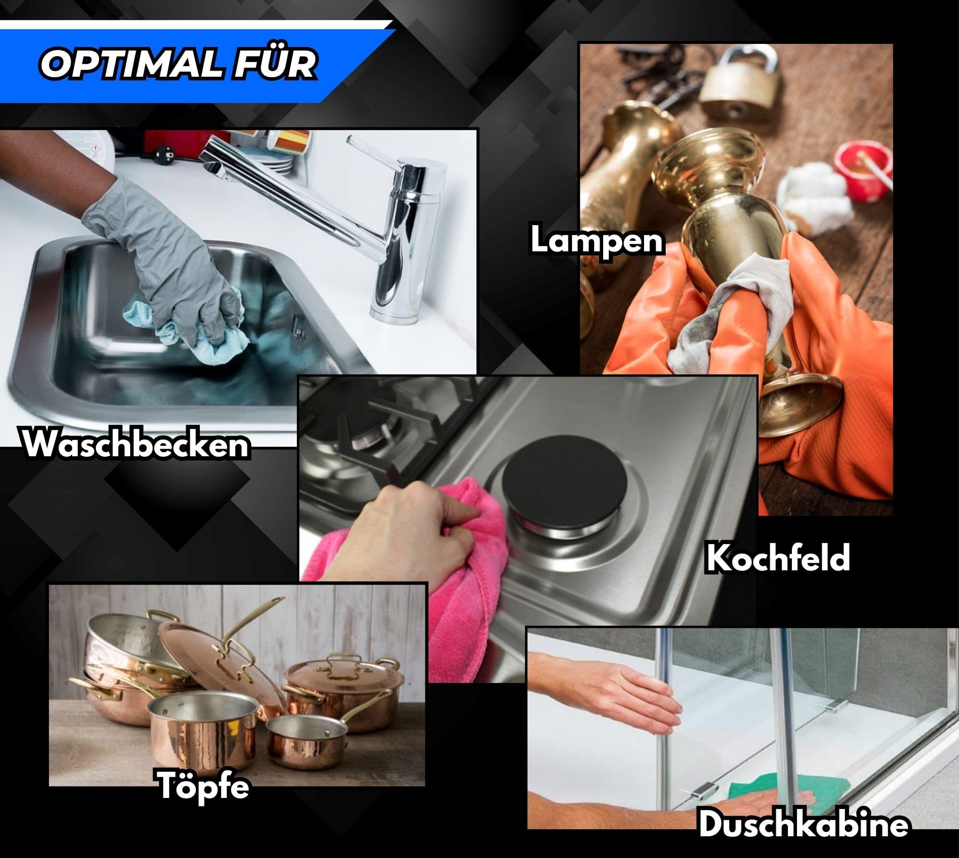 Lux Metal – Aluminium-Poliermittel für Aluminiun 1KG Schleifpaste Polieren Aluminiumoberflächen Leichtmetalllegierungen beseitigt Oxidkratzer Poliert reinigt karosserien Motorrad Boot Fahrradfelgen