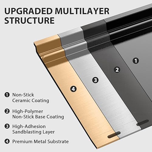 Miniatura 62 de Utheer Plancha reversible de cerámica de aluminio de 16.3 x 13 pulgadas, 50% más ligera, placa de parrilla plana y acanalada antiadherente 2 en 1