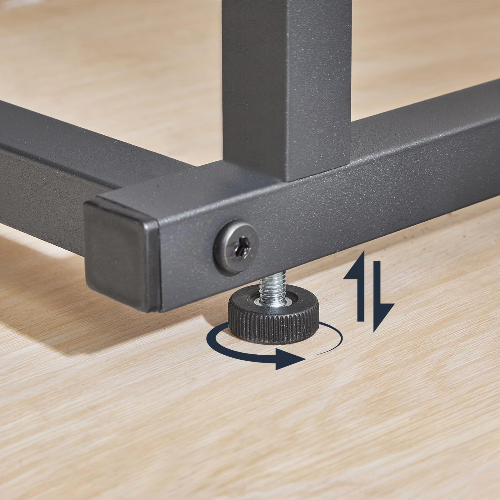 HOOBRO C-Form Beistelltisch mit Ladestation, höhenverstellbarer Beistelltisch mit Steckdose, Sofatisch, Couchtisch für Wohnzimmer, Schlafzimmer, Arbeitszimmer, Vintagebraun und Schwarz EBF71CSF01