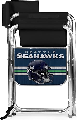 Miniatura 143 de PICNIC TIME NFL Unisex-Adult NFL Sports Chair with Side Table, Beach Chair, Camp Chair for Adults Negro