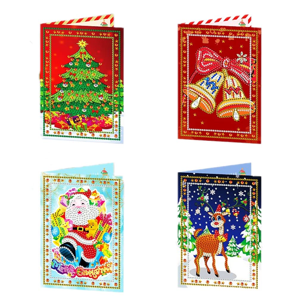 Diamond Painting Christmas Greeting Card Kits,5D Numbers Santa Claus New Year Greeting Card With Envelopes Holiday Greeting Cards Kits fit for Friends,Family,Children (Snowman K) — image 1