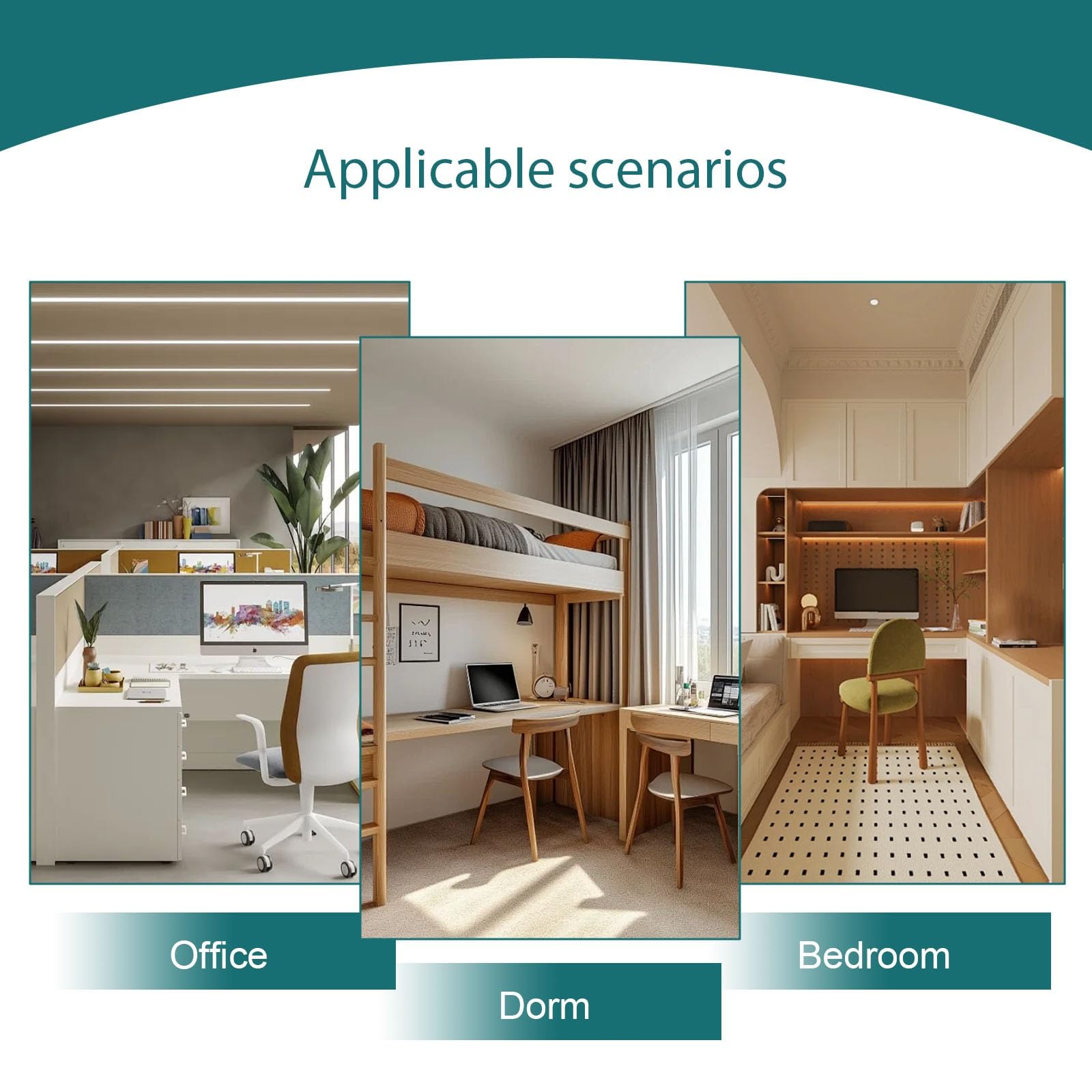 Generico Scrivania per dormitorio, Organizer per scrivania per Insegnanti con Scomparti, Soluzione di archiviazione per Tavolo per Computer per Ufficio e casa, Accessori da scrivania Eleganti e funzi