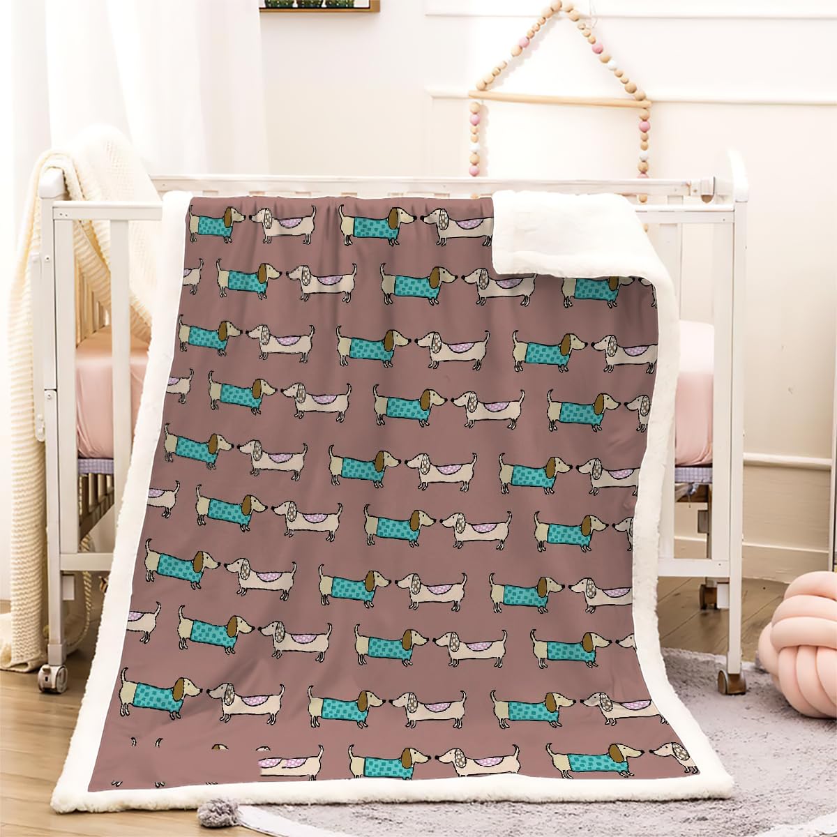 Jete de lit Blanket Teckel 3D le cadeau parfait pour passionnés