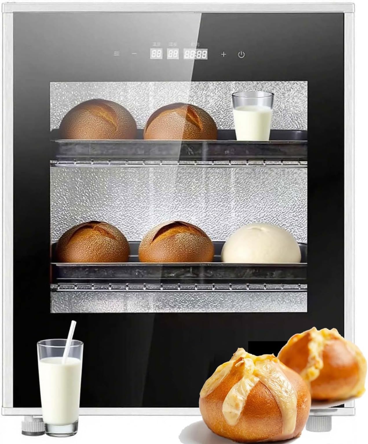 Bread Proofer Machine for Dough Fermentation - 40L Electric Kitchen Appliance with Adjustable Temperature and Humidity Control for Even Fermentation