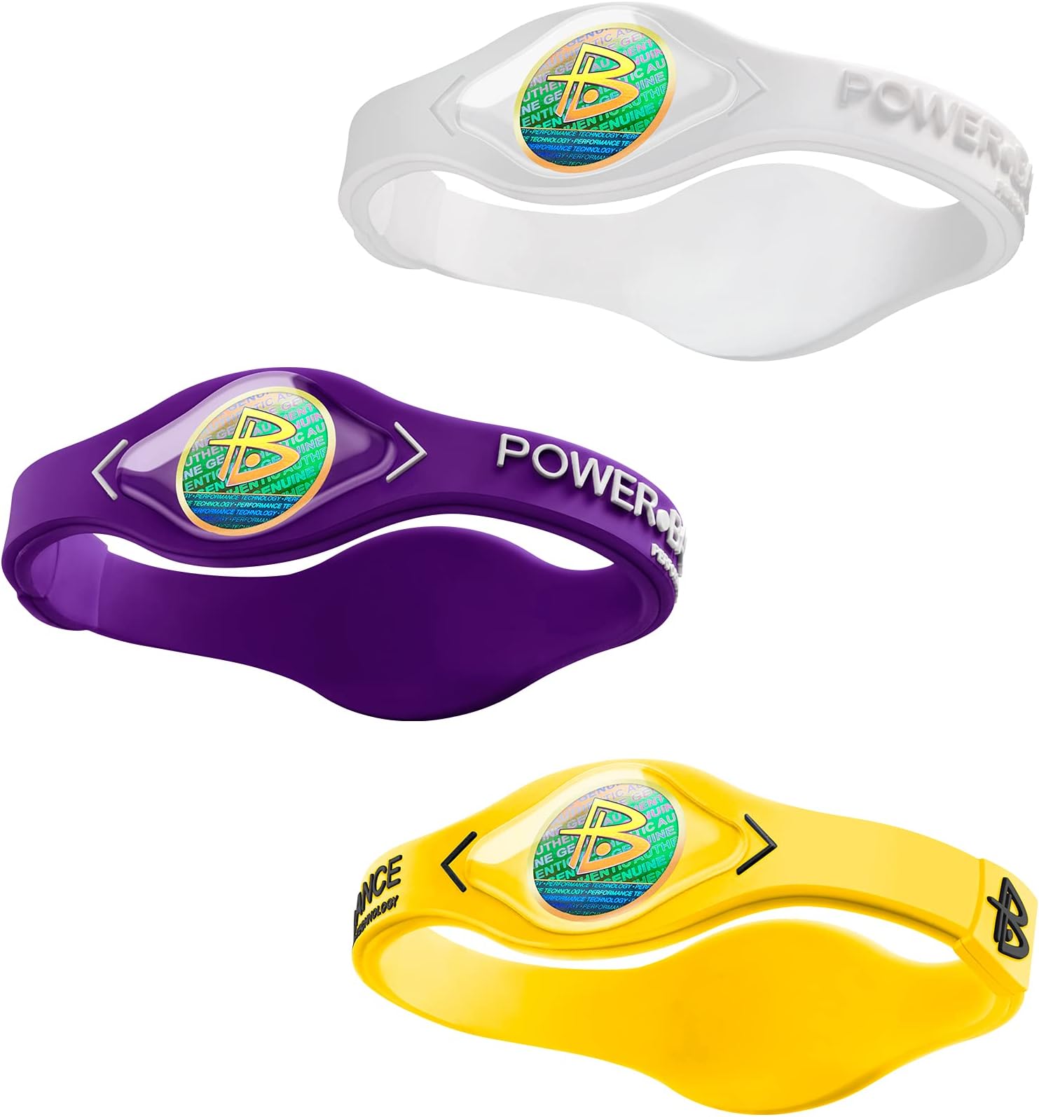 Power Balance the Original Genuine Performance Wristband, safe Waterproof Lightweight durable, size of yellow M+purplr M+ white L