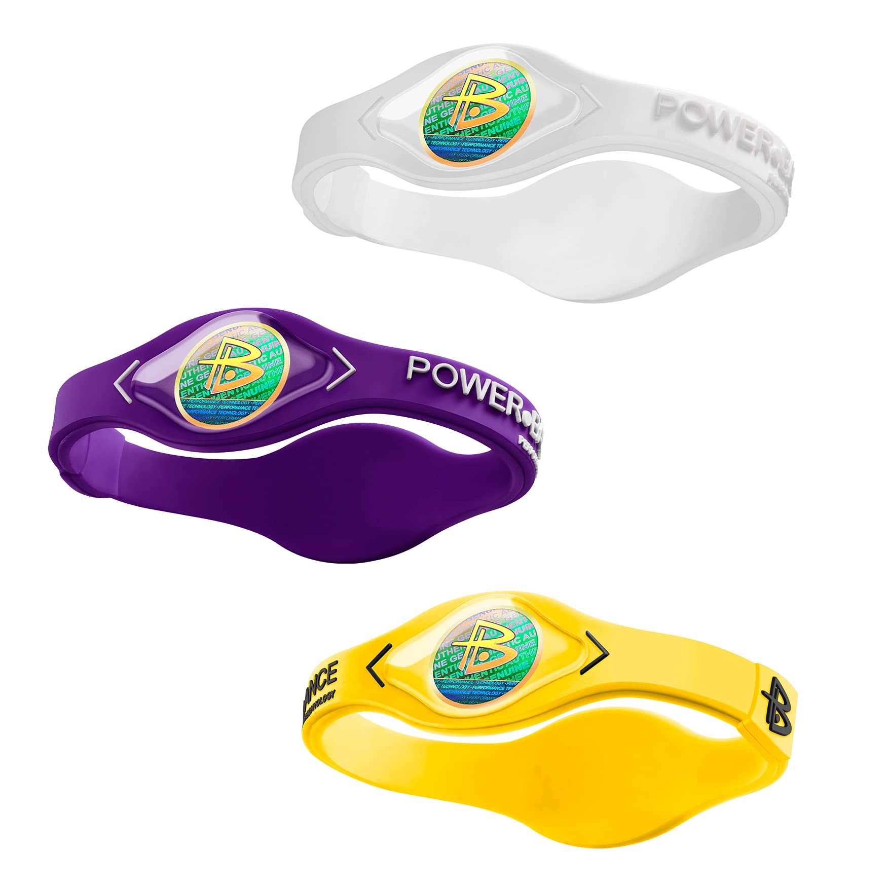 Power Balance the Original Genuine Performance Wristband, Silicone rubber Wristbands Bracelets sports bracelet wristband for men women, power 3 pack bangles, safe Waterproof Lightweight durable, size of M+M+L(M 19.0CM/L 20.5CM)