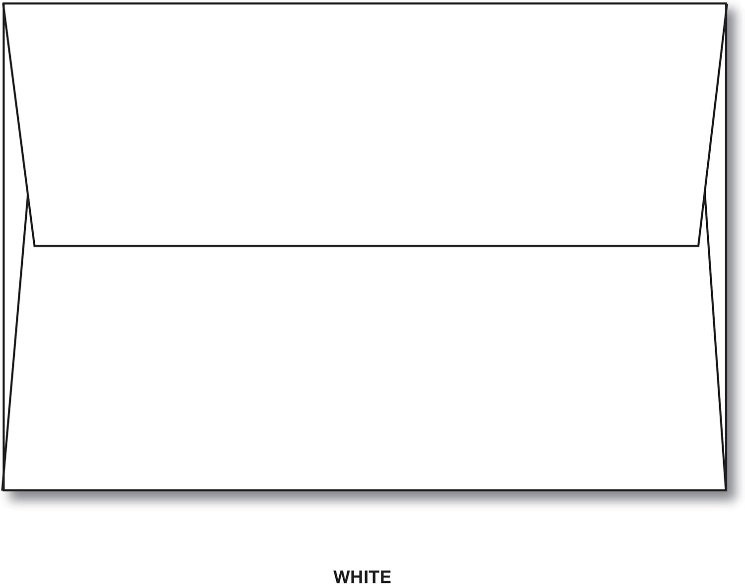 A2 White Envelopes 24lb Square Flap (4 3/8 x 5 3/4). (50)