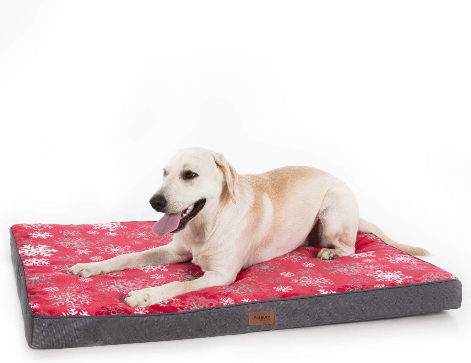 Petsure Christmas Orthopedic Pet Mat for Small, Medium, Large Dogs/Cats - Egg-Crate Foam with Removable Washable Cover - Water-Resistant…