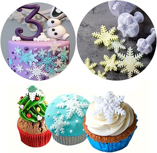 Vista 7 de Sakolla Juego de 22 cortadores de galletas de Navidad, cortador de galletas de émbolo de varios tamaños para fondant, sándwiches, arcilla, árbol