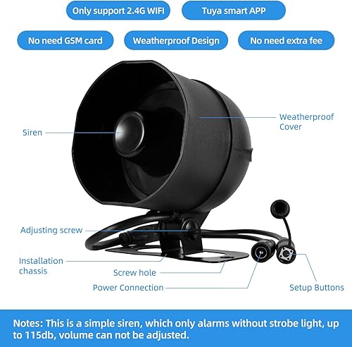 Miniatura 2 de KERUI Sistema de alarma de seguridad WiFi para el hogar, kit de 8 piezas, sistema de alarma de puerta, sirena, sensores de ventana, control remoto,