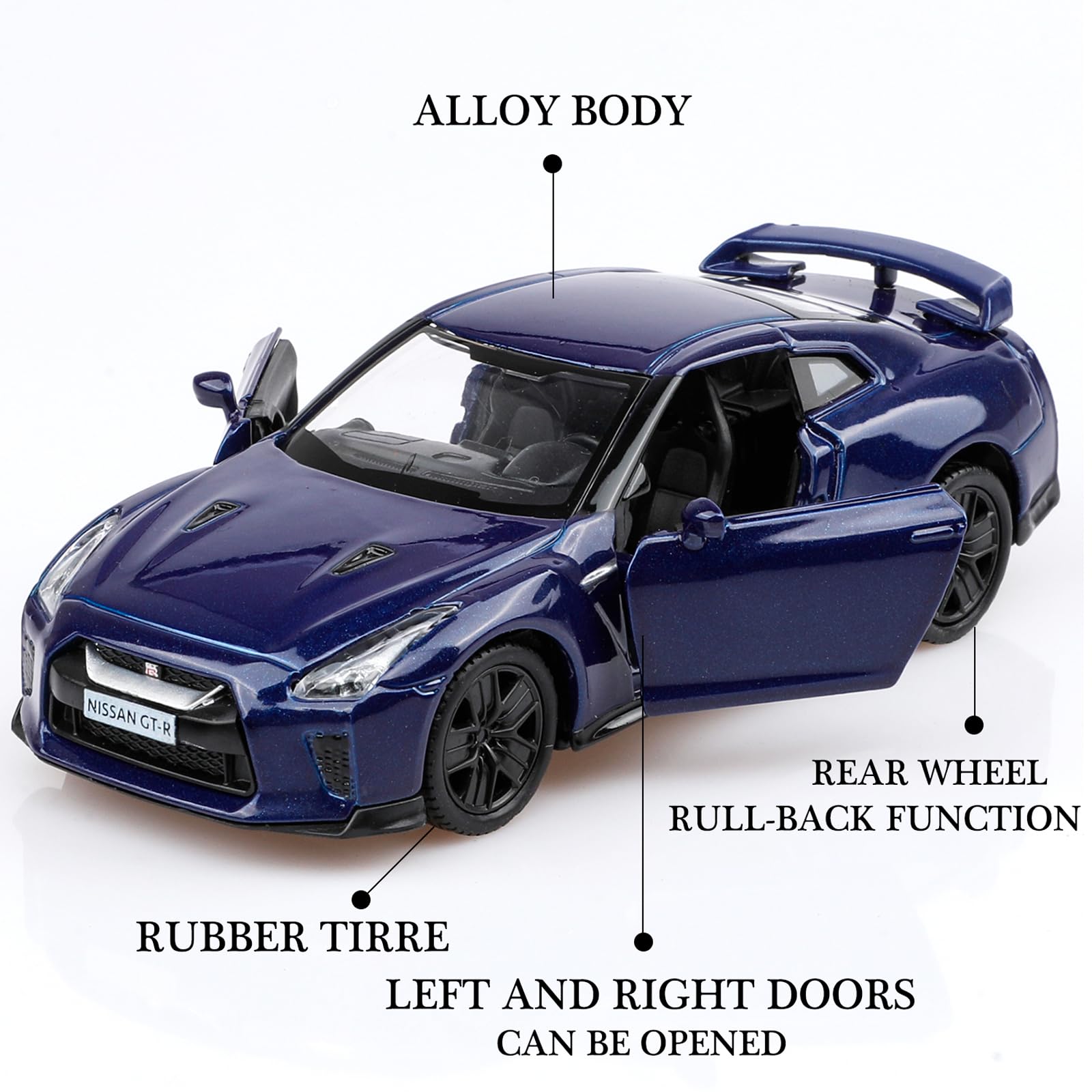 Amazon.com: TOKAXI 1/36 Scale Nissan R35 Diecast Model Cars,Pull