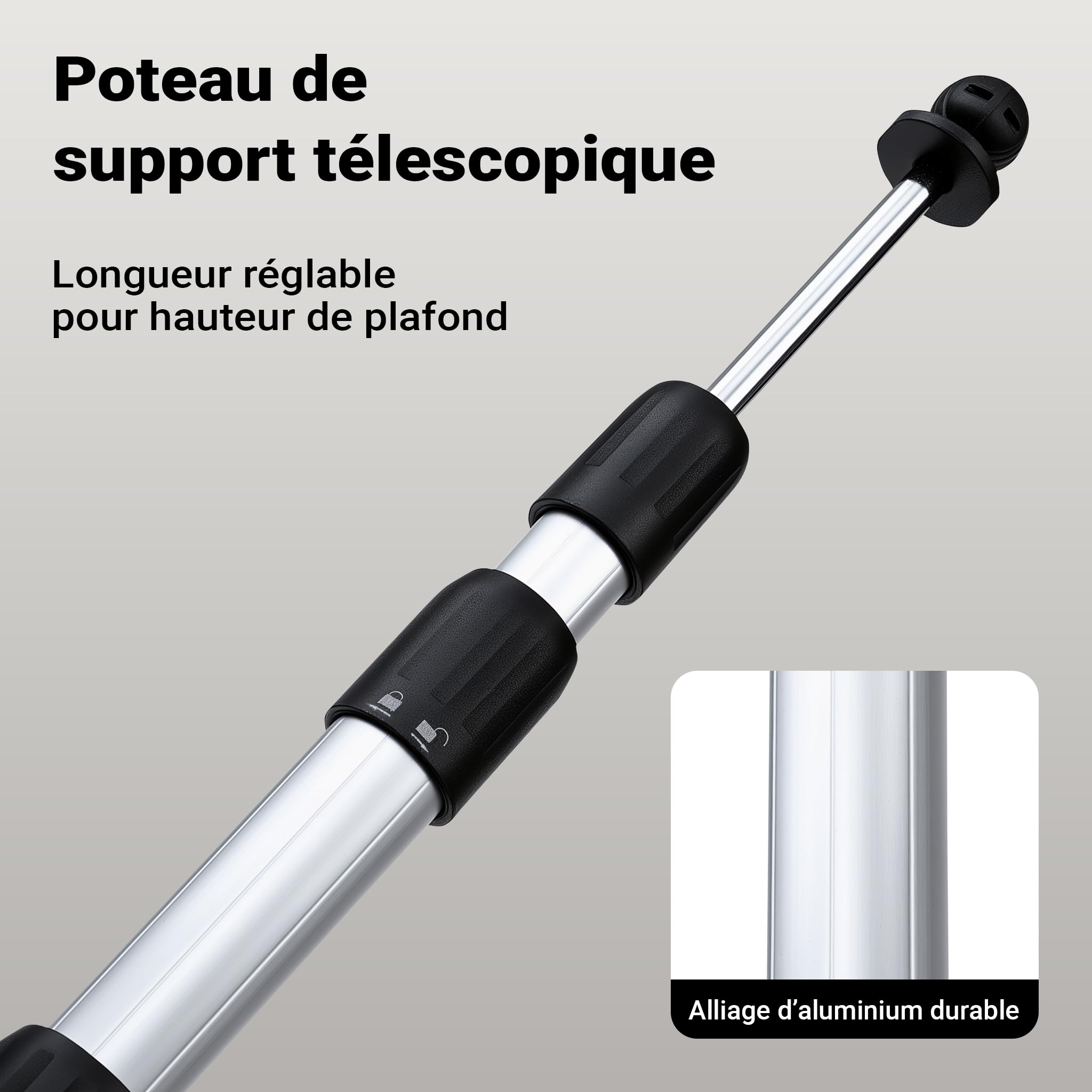 XPOtool Kit Bache de Protection Anti-poussière 4x10m Perche télescopique réglable en Hauteur 1,5-3,9m Chantier Kit Rénovation Fermeture Éclair Paroi de séparation Meubles
