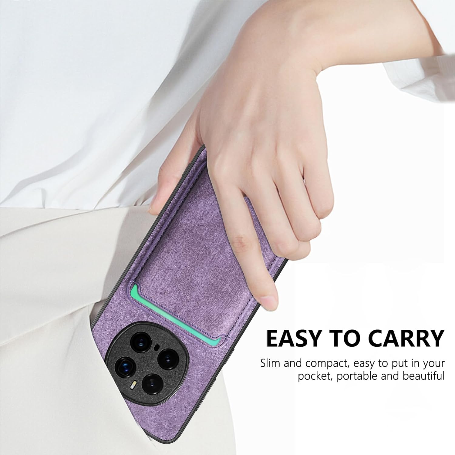 Magnetic Wallet Case for Honor Magic 7 Pro, Detachable Card Holder, PU Leather Slim Fit Shockproof Scratch Resistant Cover for Honor Magic7 Pro TCK-Retro Black - Image 6