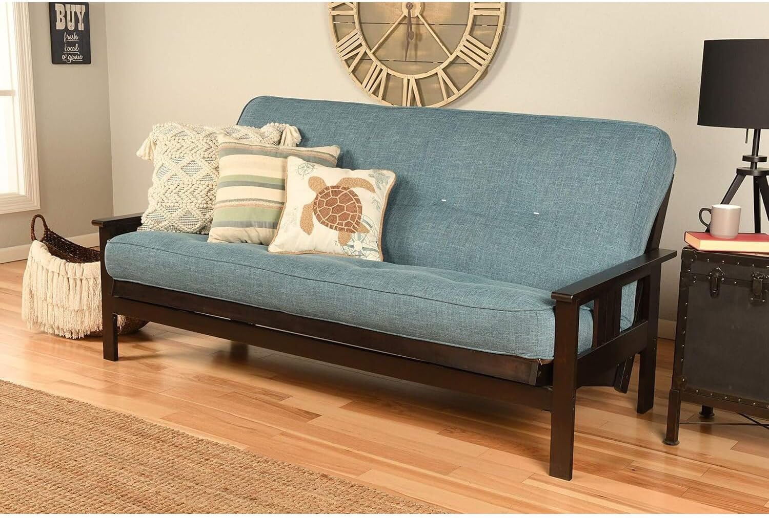Maykoosh Wooden Futon Frame Set - Espresso Finish Convertible Sofa Bed Frame