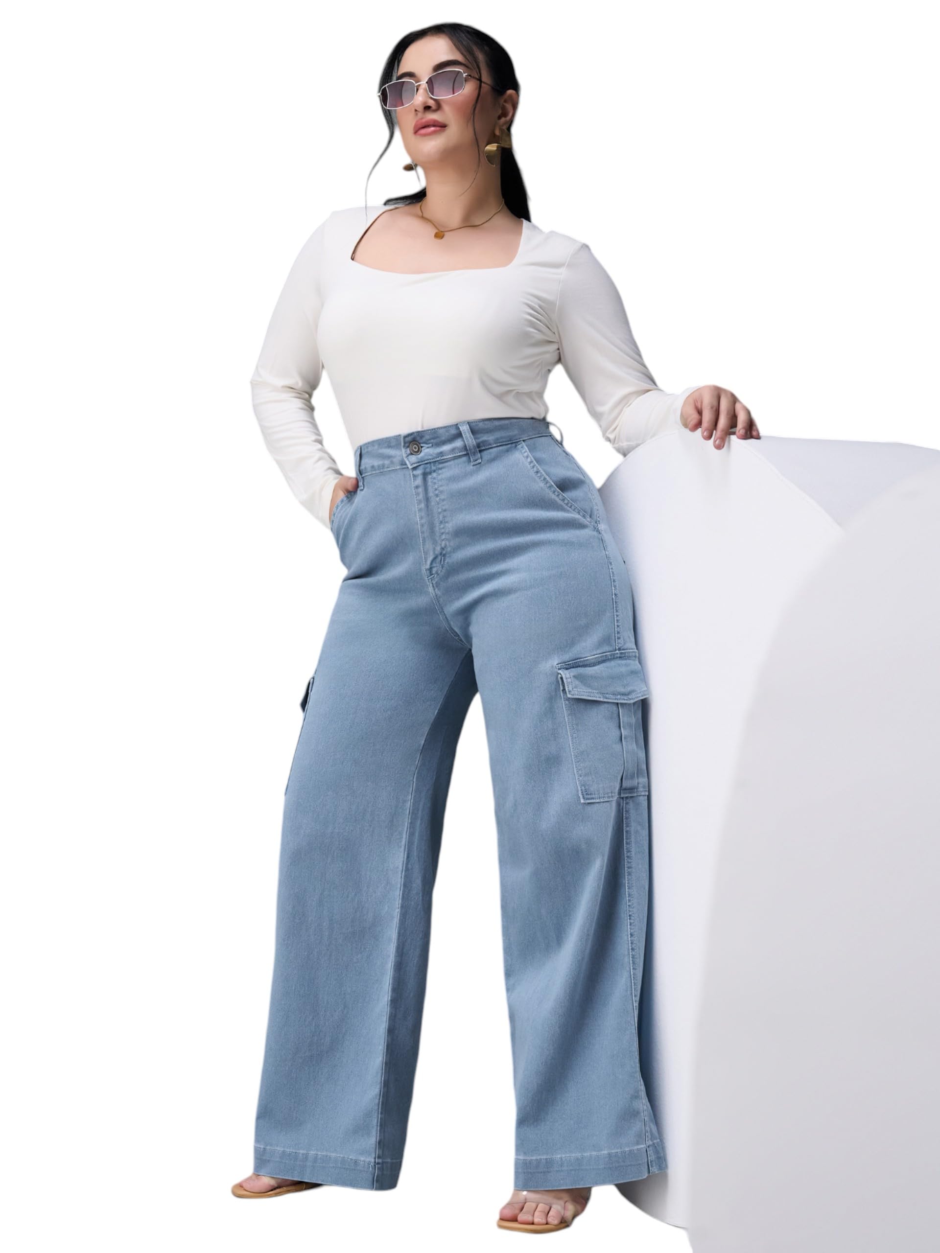 Women's High Rise Regular Stretchable Denim Jeans-image-45