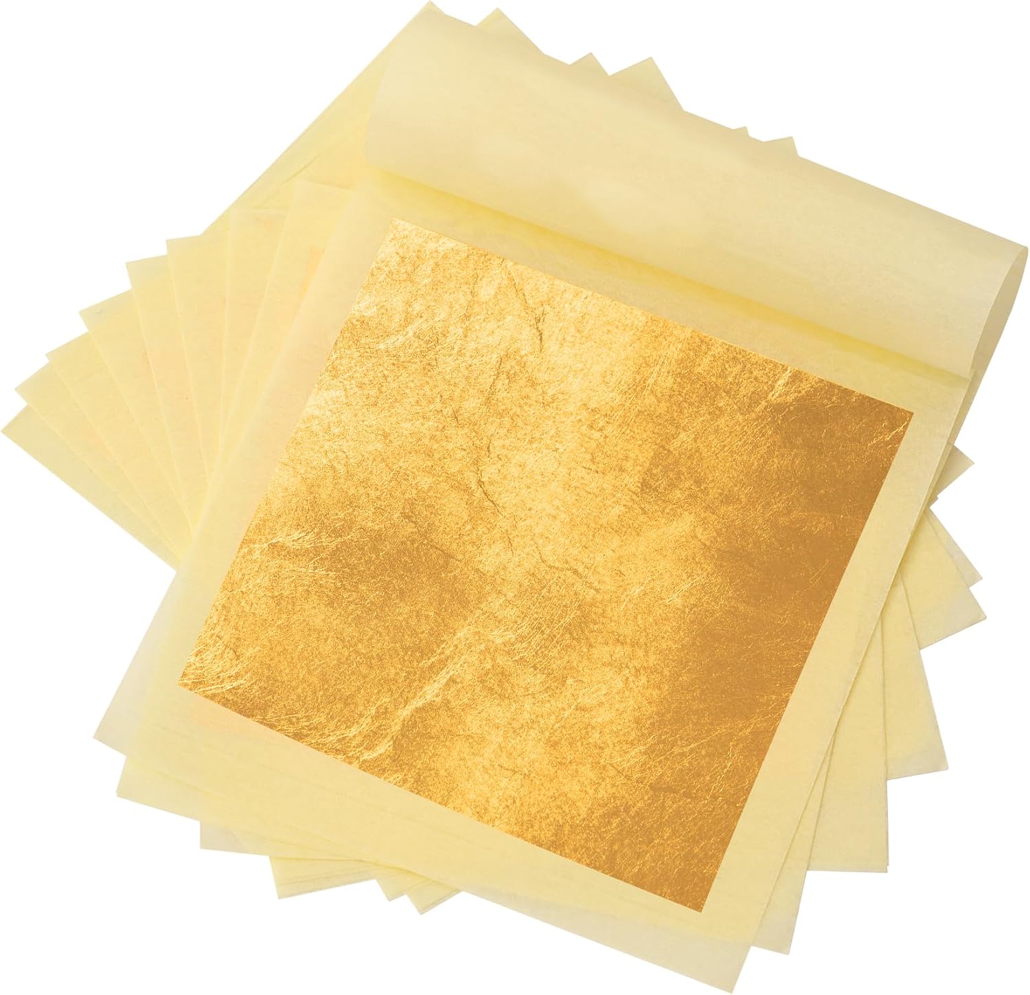 Gold Leaf Sheets 10 Sheet, Premium Gold Leaf 3.15×3.15in for Art & DIY Projects, Makeup Health & Spa, Gilding Crafting, Painting, Picture Frames, Home Walls Decoration