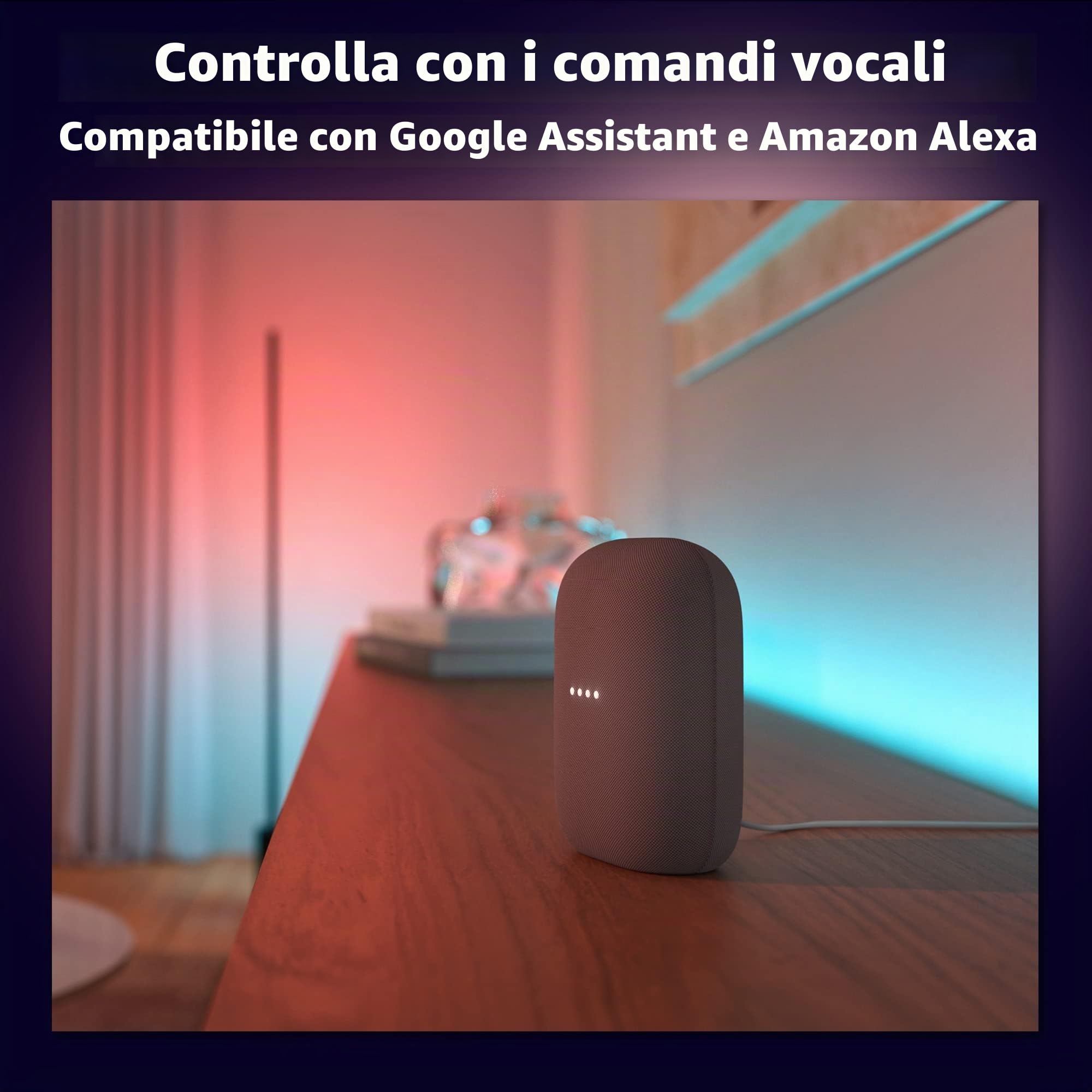 Philips Hue White and Color Ambiance Gradient Lightstrip, Striscia Led Smart, Estensione da 1 M per Kit Base da 2 Metri, Bluetooh, (Confezione da 2)