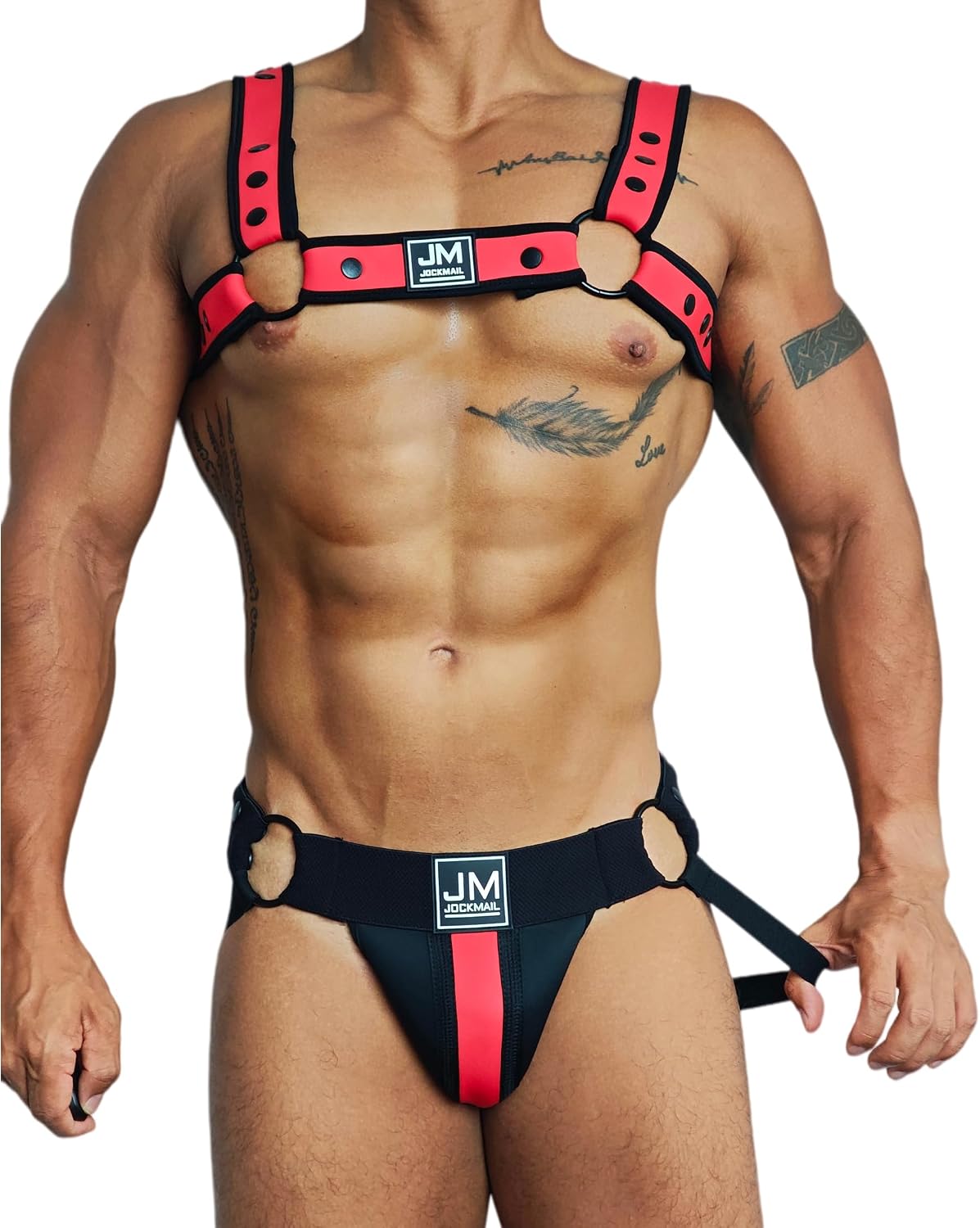 JOCKMAIL Men's Harness Jockstrap Set
