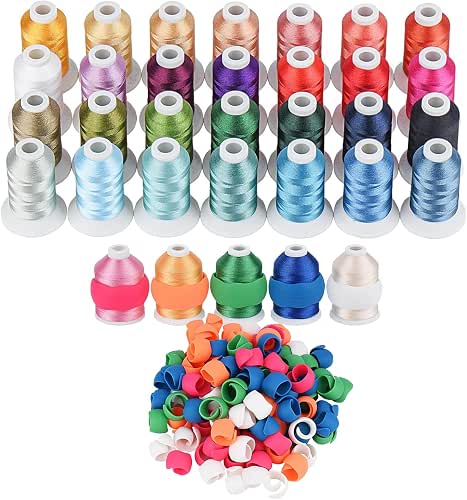 28 Assorted Colors Embroidery Machine Thread with 28 Thread Holder,