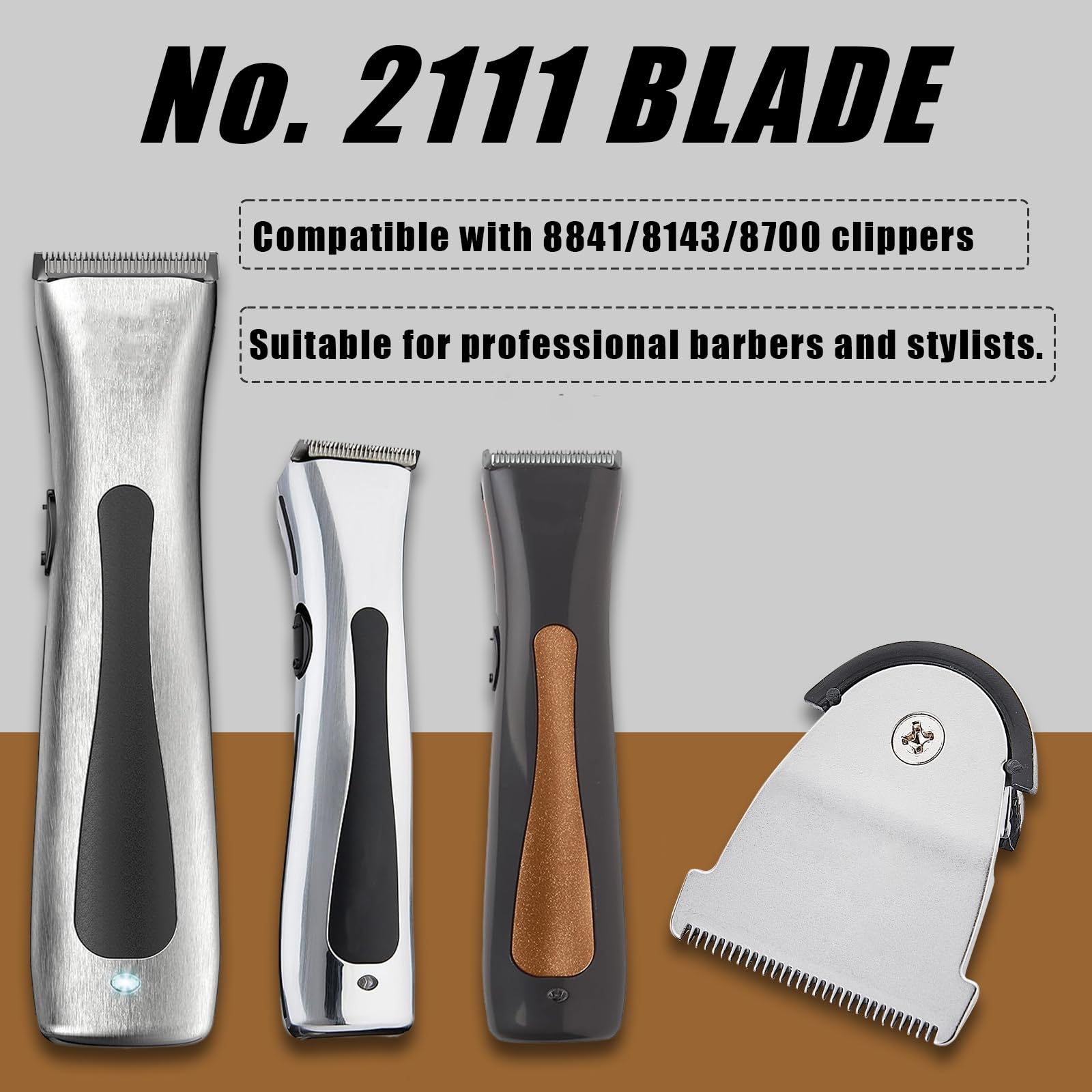 Lama di Sostituzione Professionale 2111 compatibile con Wahl 8841/8143/8700 - Parte per Taglia Capelli, Certificata (3 Unità)