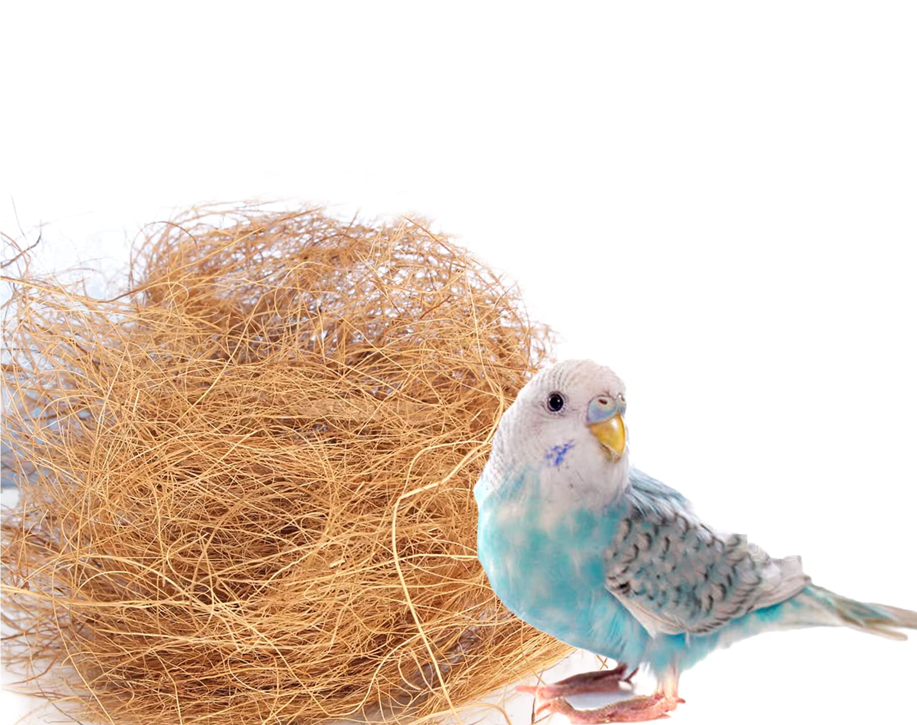 Yamibobo 1 Pack Bird Nesting Materials Coconut Fiber, Parakeet Nesting Bird Nest Bedding Material Warm and Breathable for Bird Small Animals