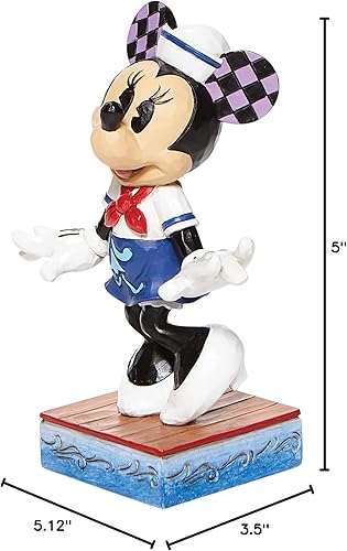 Miniatura 7 de Jim Shore Enesco Disney Traditions Sailor Minnie Mouse Personality Pose Figurine, 5 pulgadas, multicolor