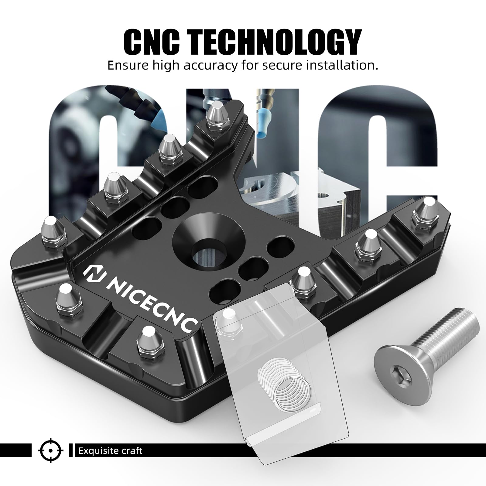 NICECNC Estensione del pedale della leva del freno per moto compatibile con Yamaha Tenere 700/XTZ700 2019 2020 2021 2022 2023 2024, Tenere 700 Rally Edition 2020-2024, nero